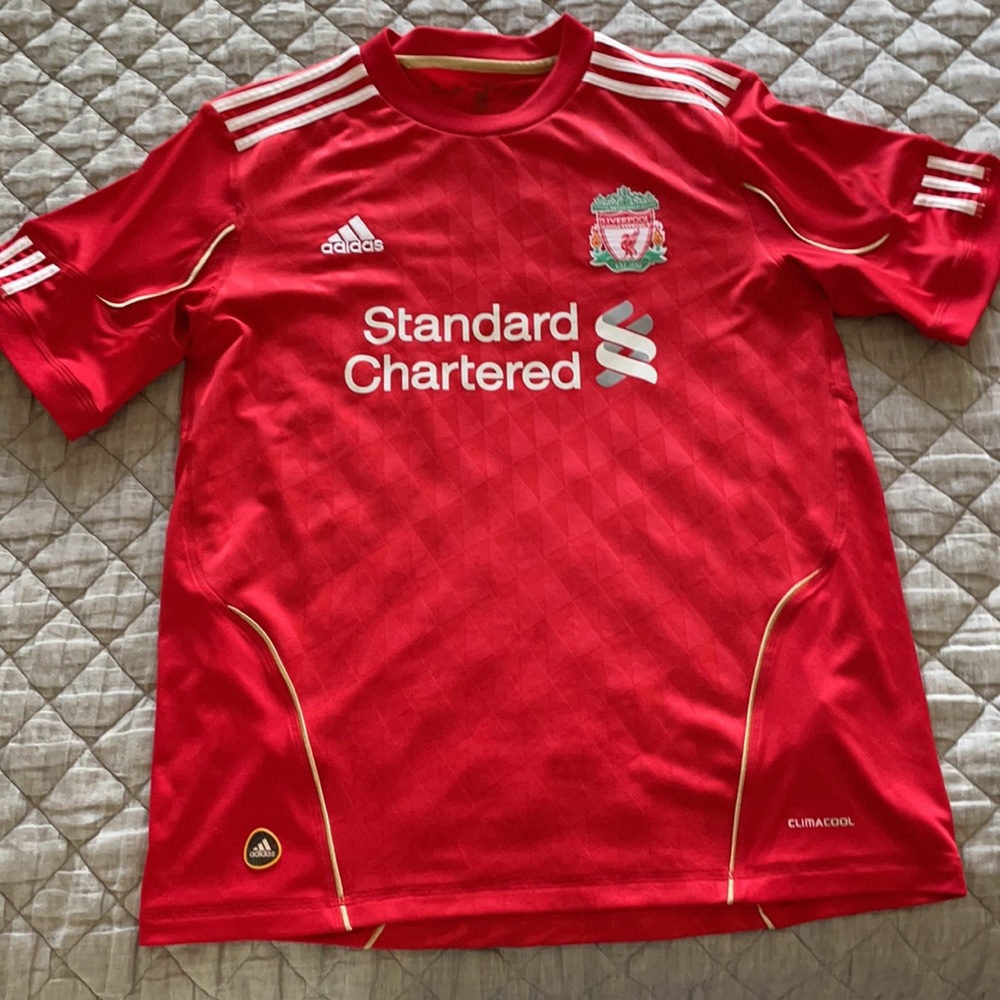 Bundle Adidas Jerseys. Black practice Jersey and Liverpool FC Jersey.